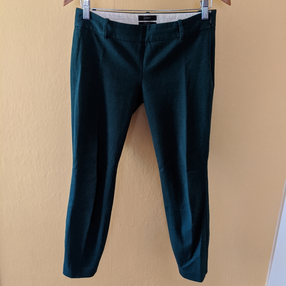 J Crew Minnie pants, Kelly green, size 2